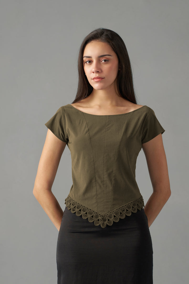 Breen Women's Lace Tops | Embroidered Tops for Women
| frontside view