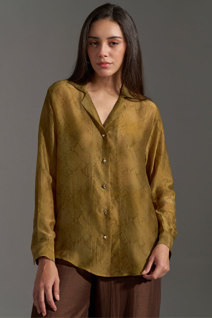  Snake Print Shirt for Women | frontside full view