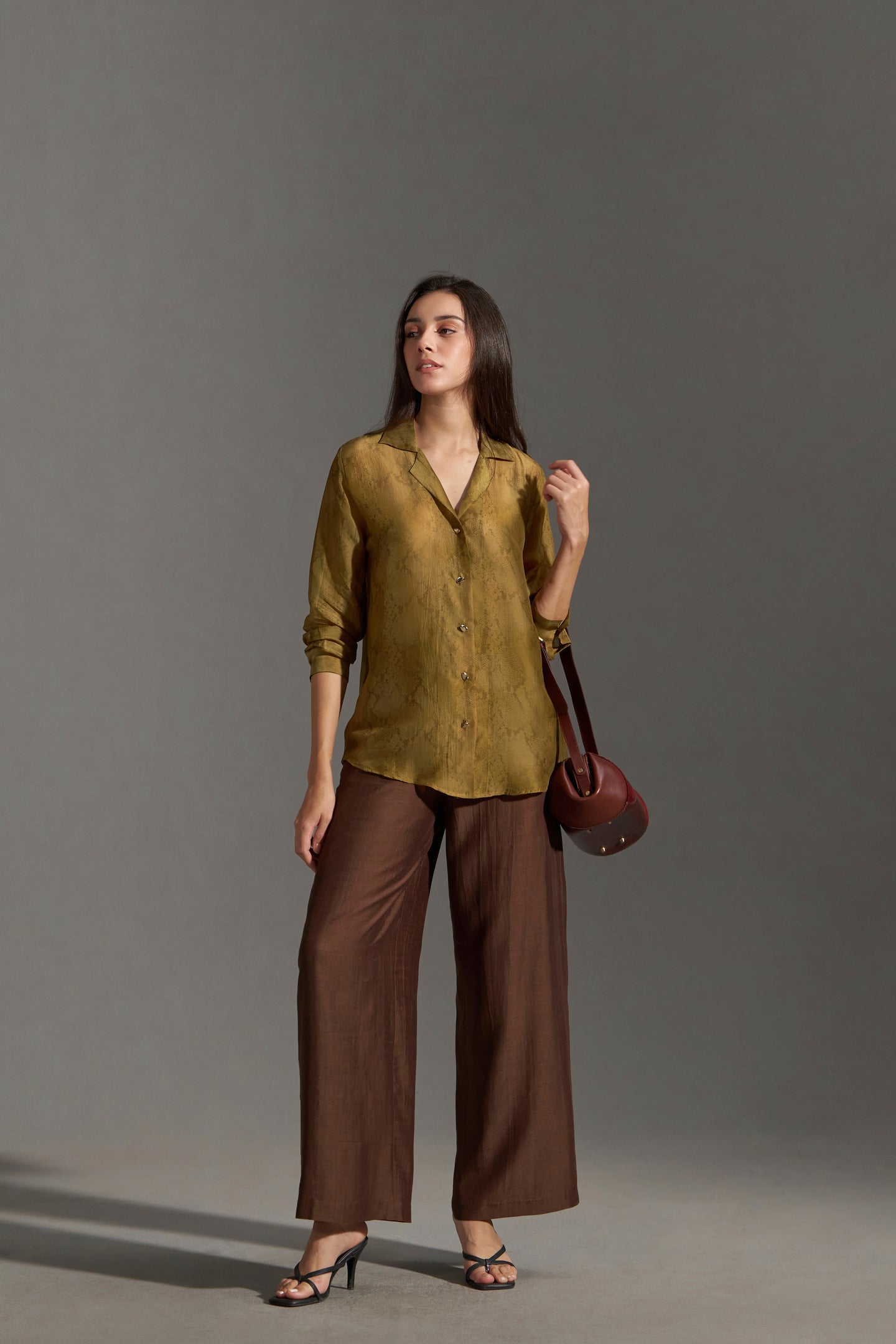  Snake Print Shirt for Women | front side top & bottom pair view