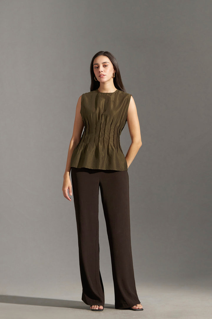 Peplum Tops for Women – Breen Structured Pleated Top