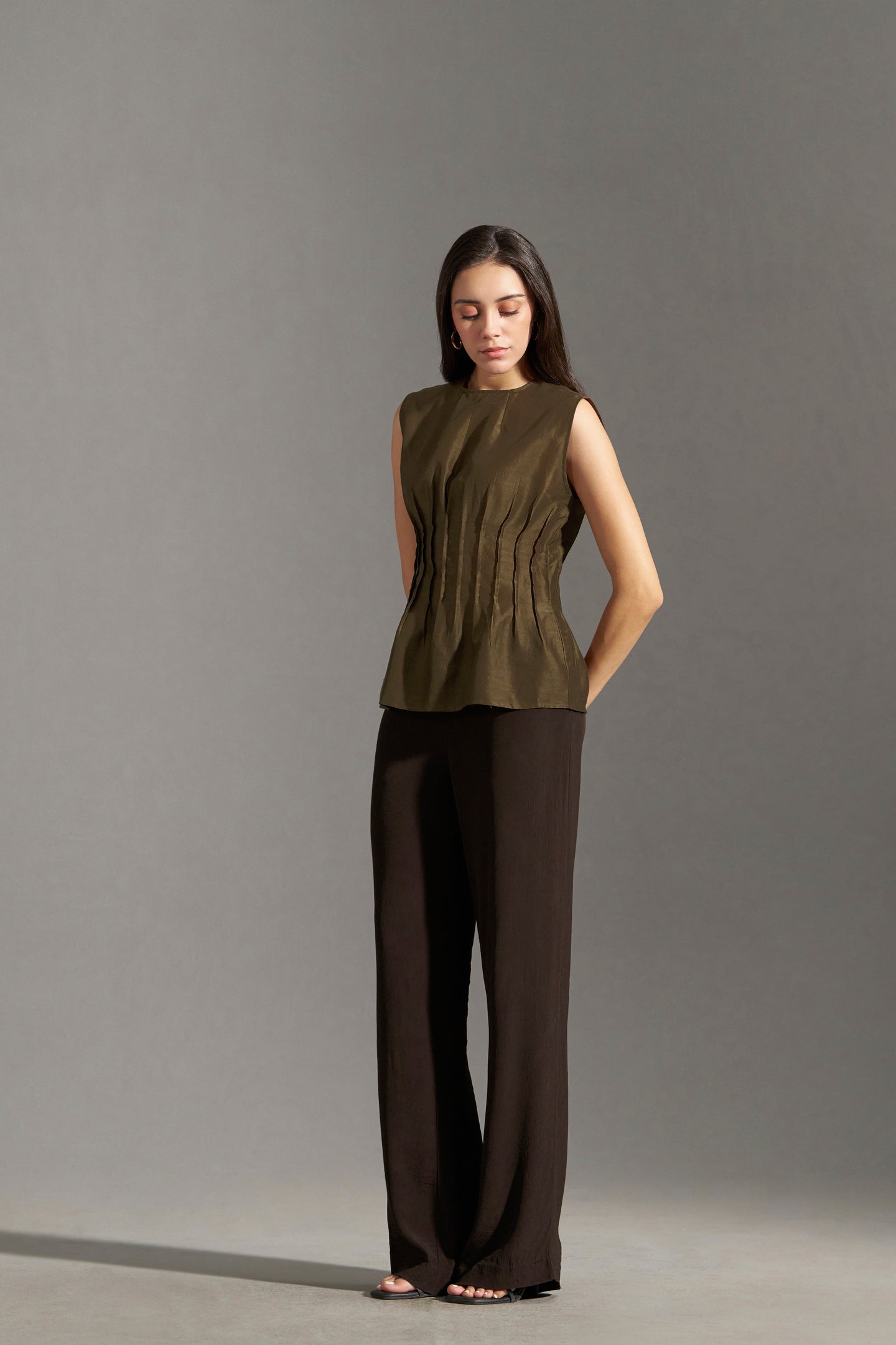 Peplum Tops for Women – Breen Structured Pleated Top