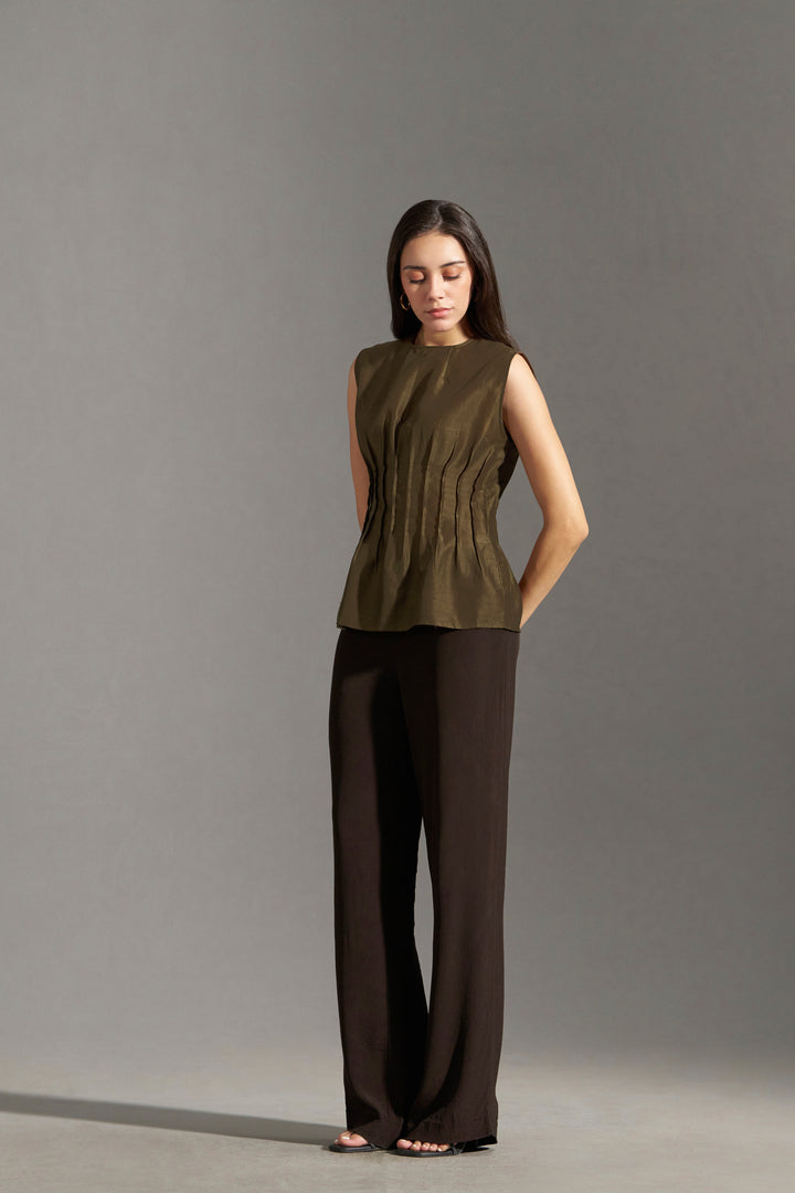 Peplum Tops for Women – Breen Structured Pleated Top